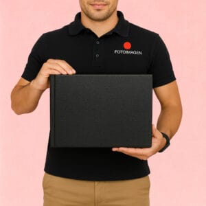 Fotolibro 30x20 Tapa Simil Cuero Negra Dura