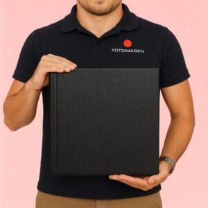 Fotolibro 30x30 Tapa Simil Cuero Negra Dura