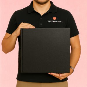 Fotolibro 36x30 Tapa Simil Cuero Negra Dura