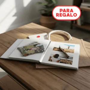 Pack Album Vintage Chico + Bolsa + Fotos + Marcador (Para regalo)