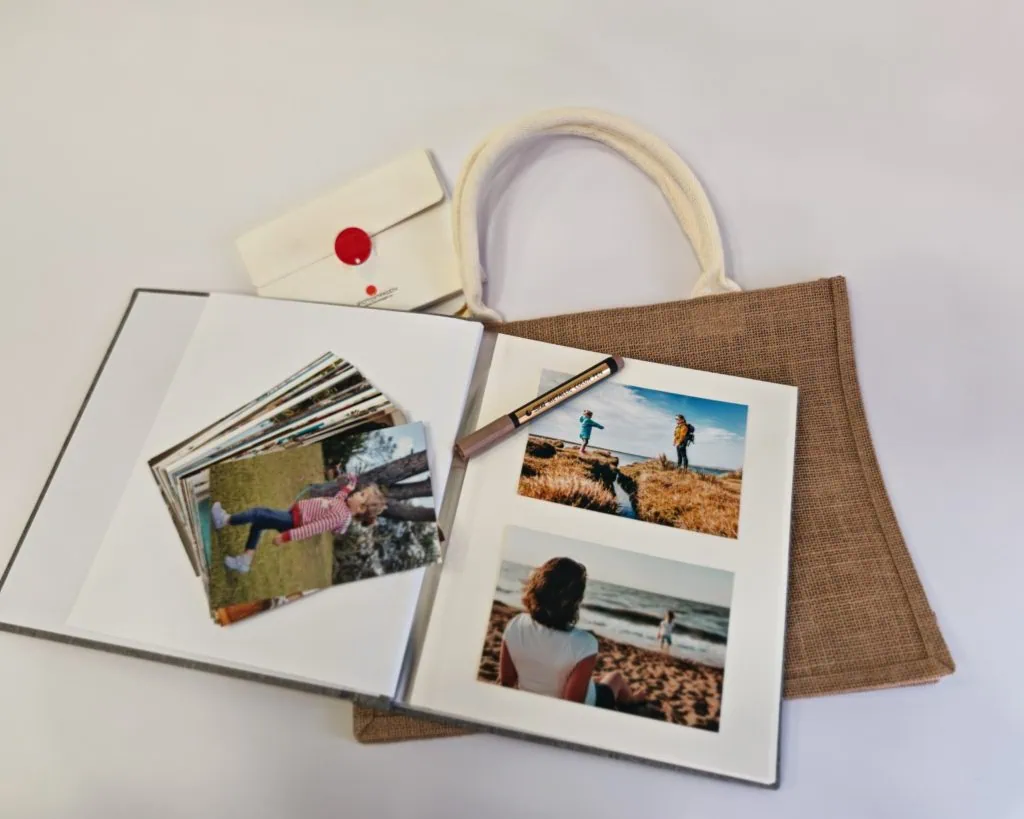 Pack Album Vintage Abierto + Bolsa + Fotos + Marcador