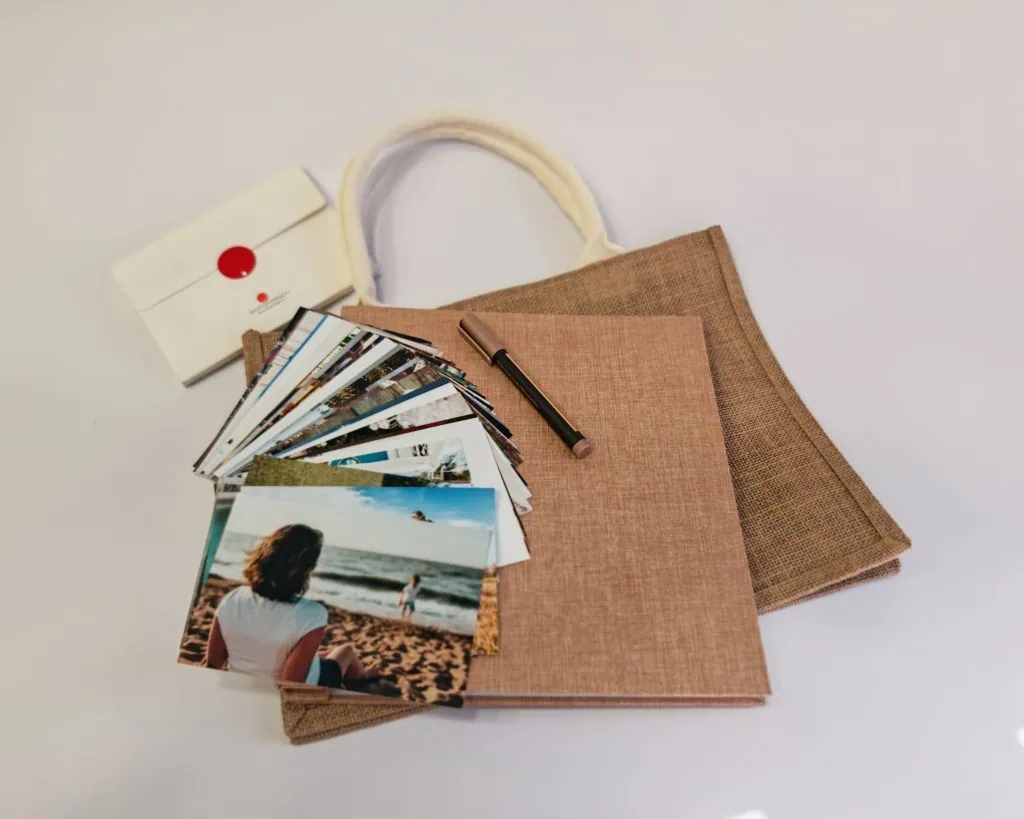 Pack de Album Vintage Abierto + Bolsa + Fotos + Marcador
