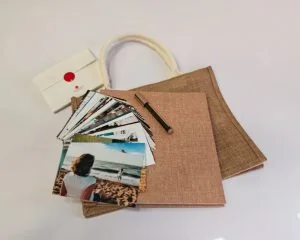 Pack de Album Vintage Abierto + Bolsa + Fotos + Marcador