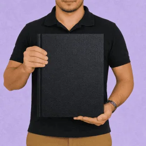 Fotolibro A4 Vertical Tapa Dura Símil Cuero de Hojas Flexibles
